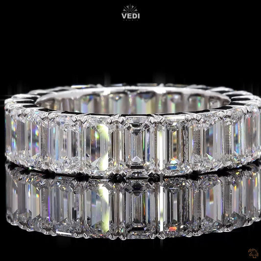Emerald Shape Diamond Full Eternity Band