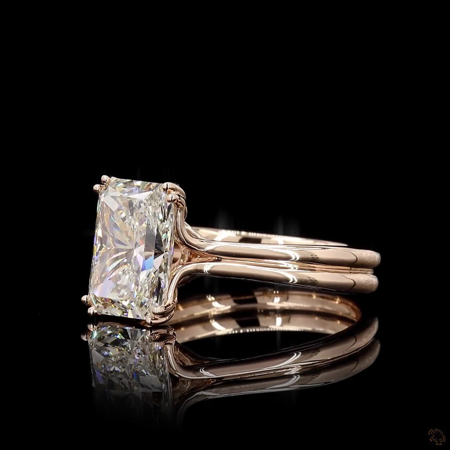 3.00 Carat Radiant Shape Lab grown Diamond Woman Ring