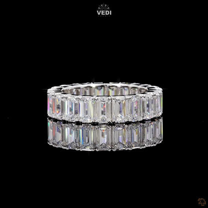 Emerald Shape Diamond Full Eternity Band