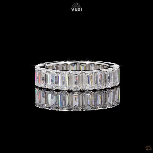 Emerald Shape Diamond Full Eternity Band