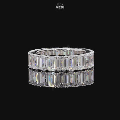 Emerald Shape Diamond Full Eternity Band