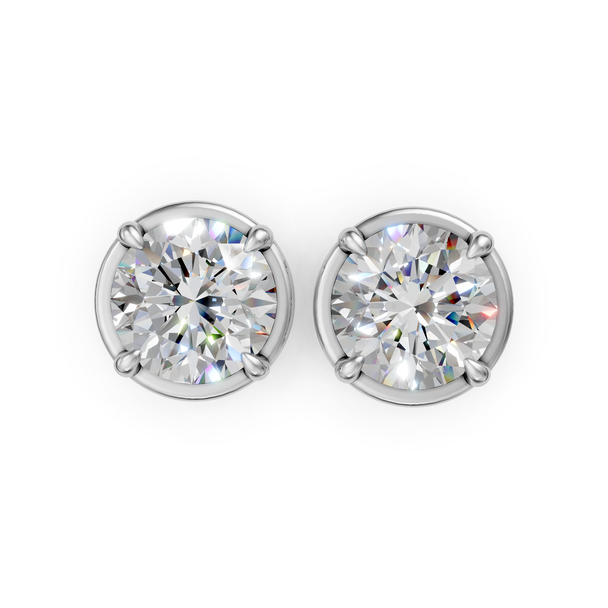 V.07 Earring - White Gold
