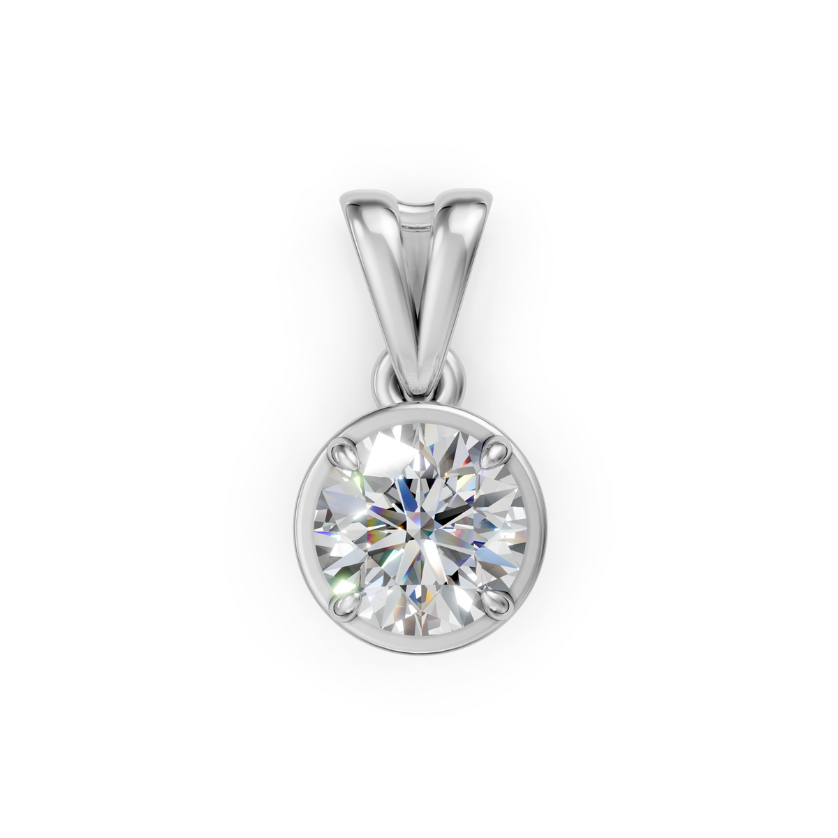 V.07 Pendant - White Gold